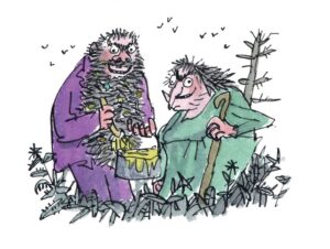 Original artwork of Mr and Mrs Twit